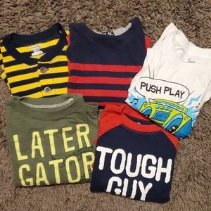 5 pack bundle assorted long sleeve shirts 3T